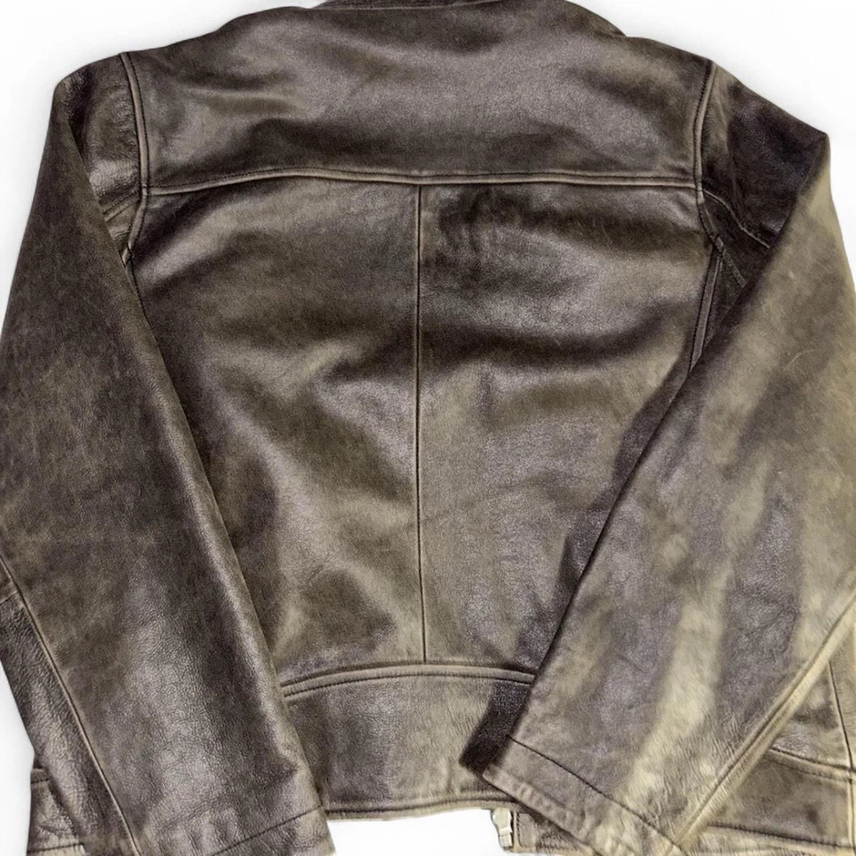 Chaqueta de cuero Lucky Brand etiqueta negra talla grande para hombre Foto 2 de 2