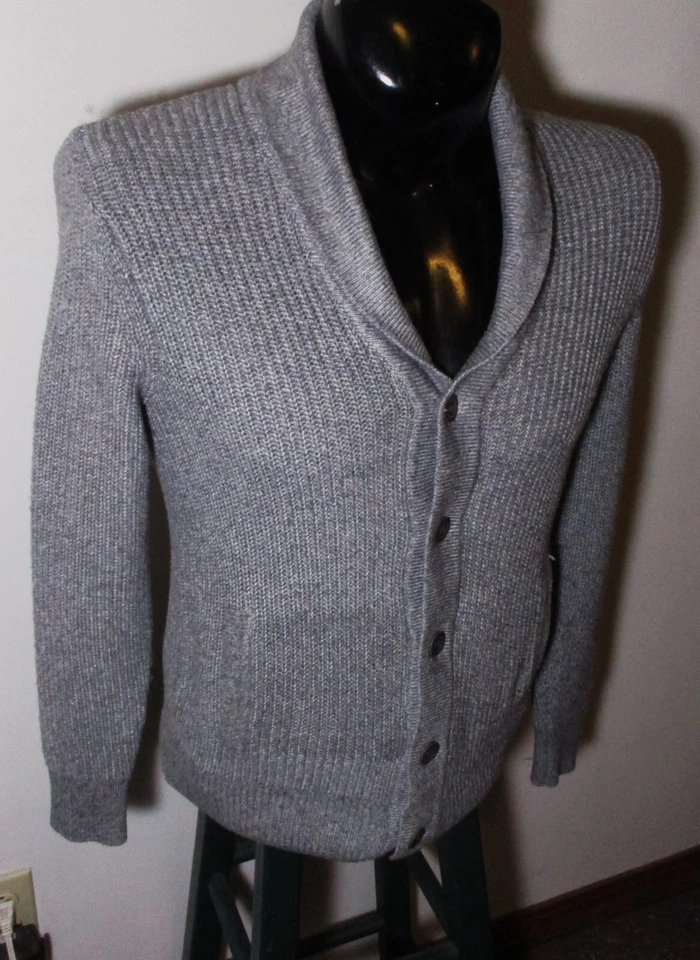 Cardigan EXPRESS Gray Long Sleeve Cardigan Sweater Size S - Image 3 of 4