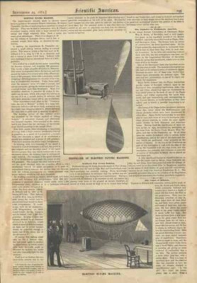1881 Air Balloons Early Flight Electric Flying Machine M Gaston Tissandler Views