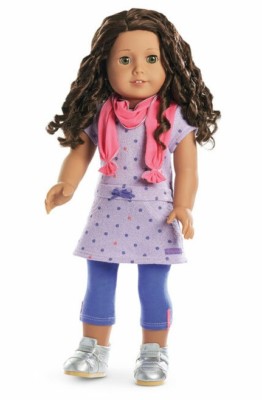 NIB ~American Girl RECESS READY OUTFIT~ School Silver Shoes Dress Leggings Scarf
