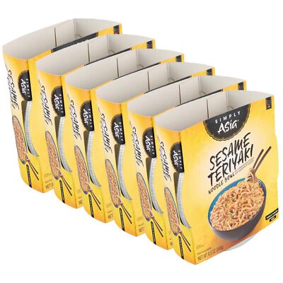 Simply Asia Sesame Teriyaki Noodle Bowl 8.5 oz Pack of 6