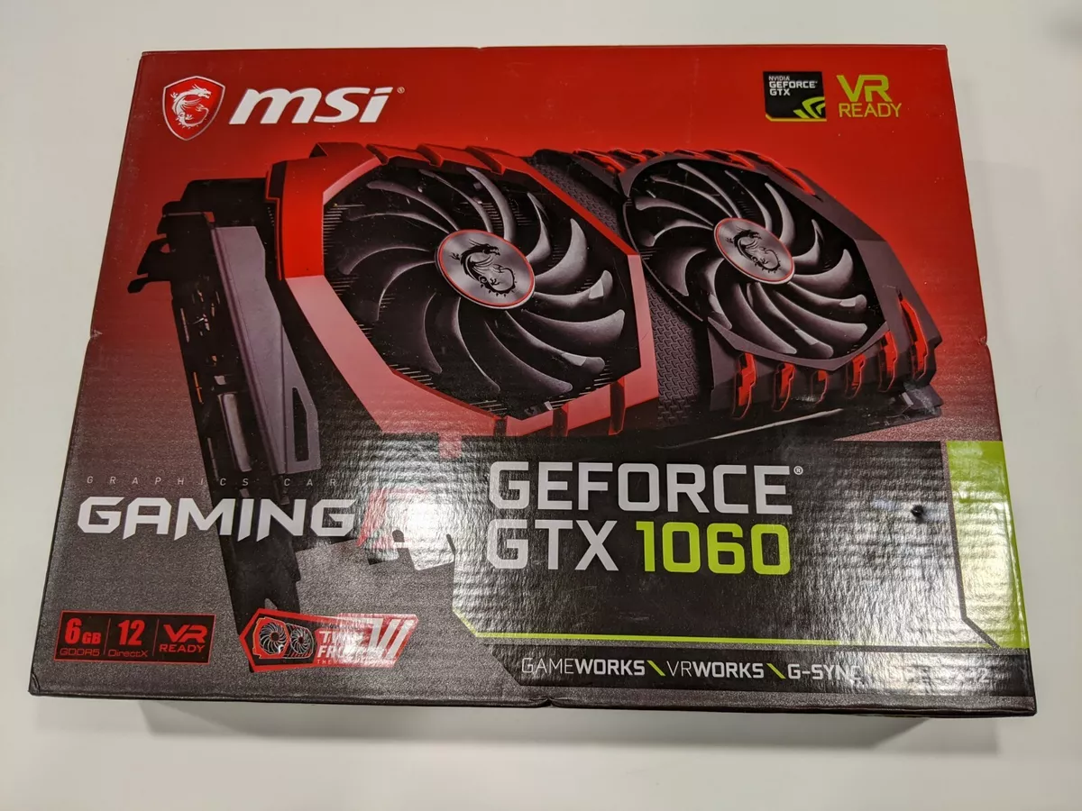 MSI GeForce GTX 1060 Gaming X 6GB GDDR5 Graphics Card (With  documentation/discs)