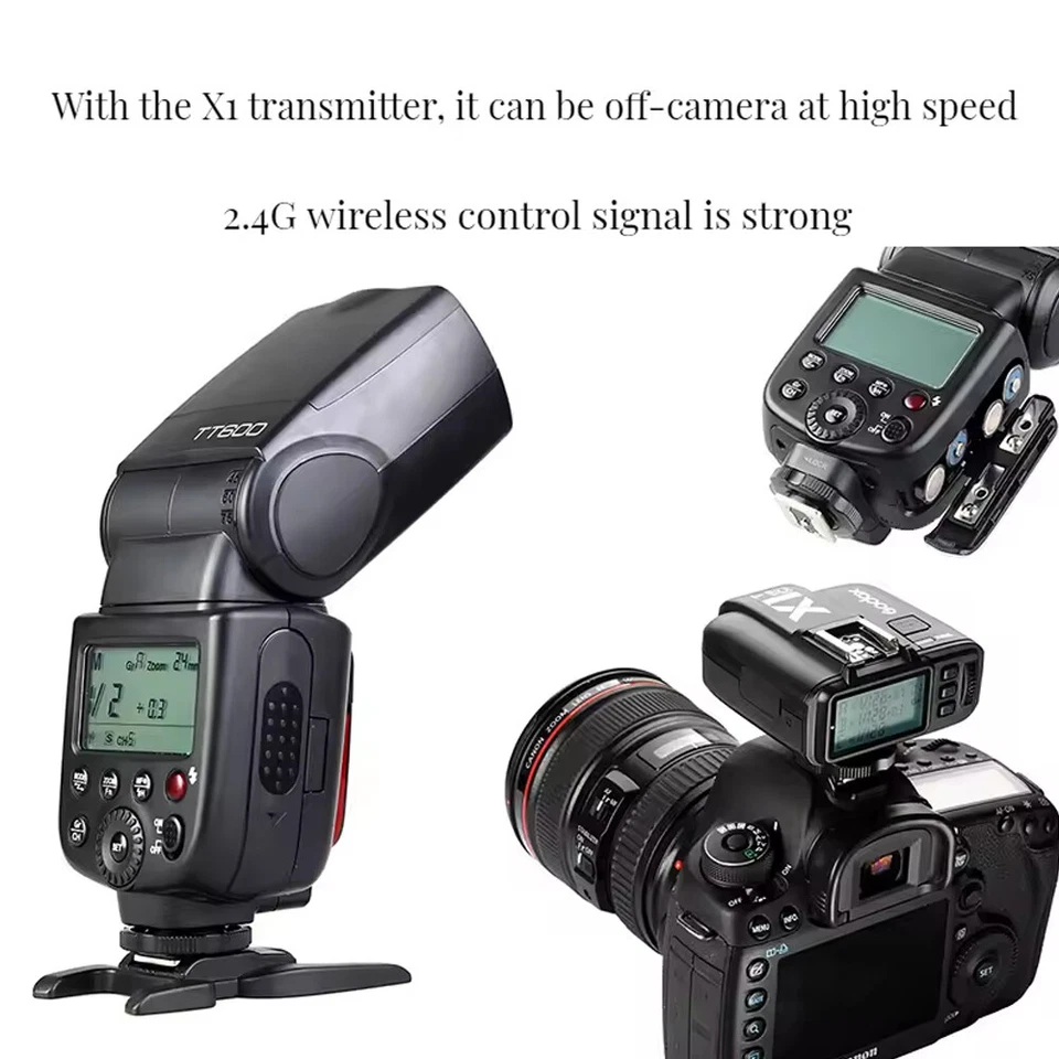 US Godox TT600 2.4G Wireless Flash Speedlite for Canon Nikon Sony Pentax Olympus - Image 4 of 4