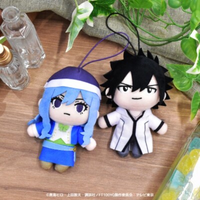 FAIRY TAIL ぬいぐるみ　ジュビア　グレイ　中国限定 FAIRY TAIL Pikonui Plush Toy Doll Mascot 10cm Juvia Glay set of 2