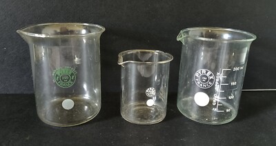 3 Chemiebecher aus Glas PYREX FRANCE