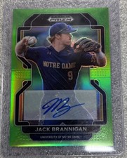 2022 Prizm Draft Picks Lime Green Jack Brannigan RC Auto numbered # 5/23 