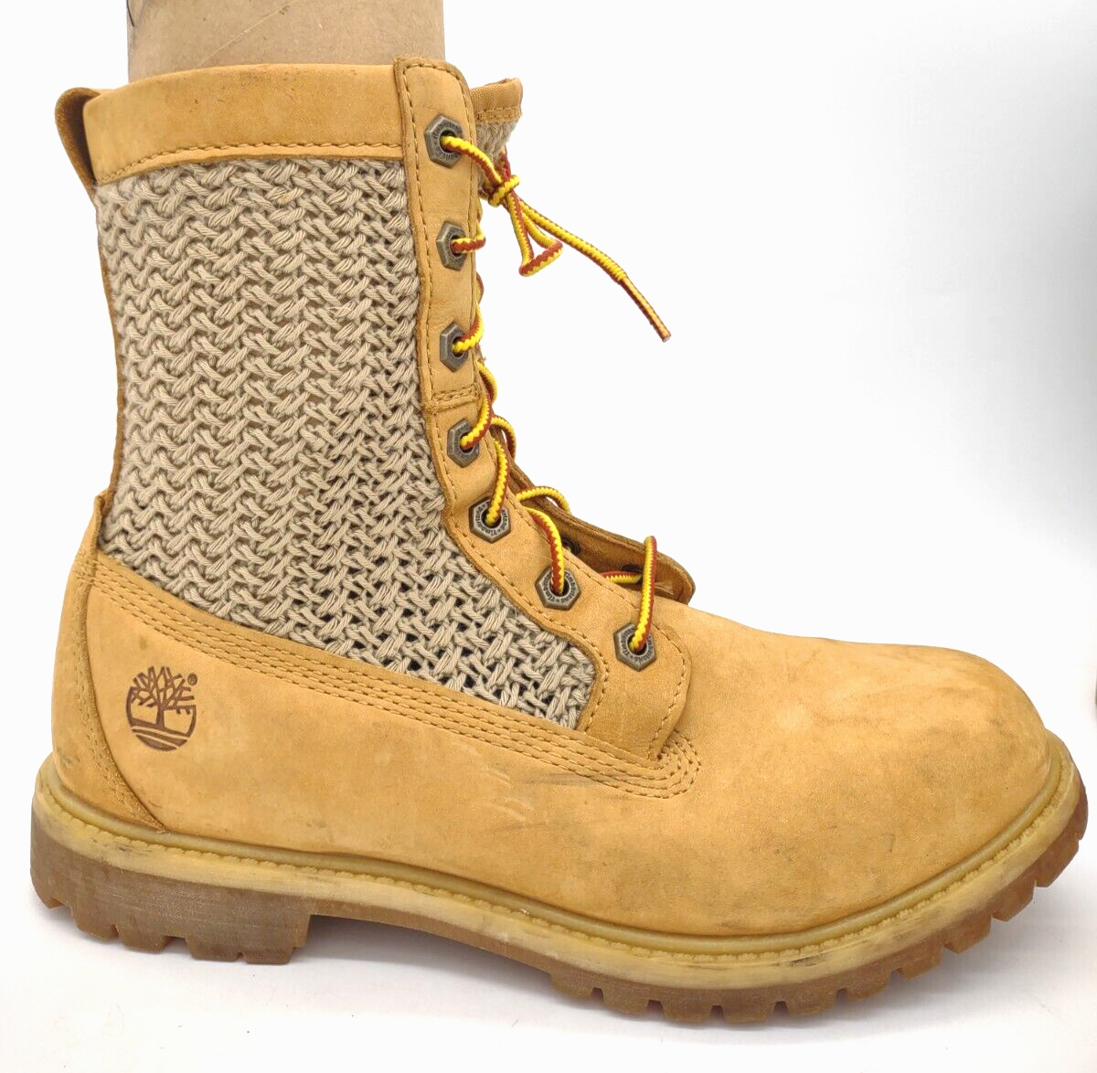 Timberland Women’s Open Weave Boots - Boots‎ - Size 8.5 Timberland Timberland Crochet Hi Open Weave Knit Tan Boots  main image 3