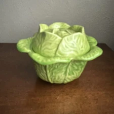 Vintage Holland Mold Cabbage Lettuce Soup Bowl w Lid