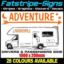 ADVENTURE MOTORHOME CARAVAN GRAPHICS STICKERS DECALS CAMPER DAY VAN RV STRIPES