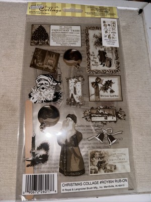 Create A Collage Rub Ons Stickers CHRISTMAS #ROY854 New