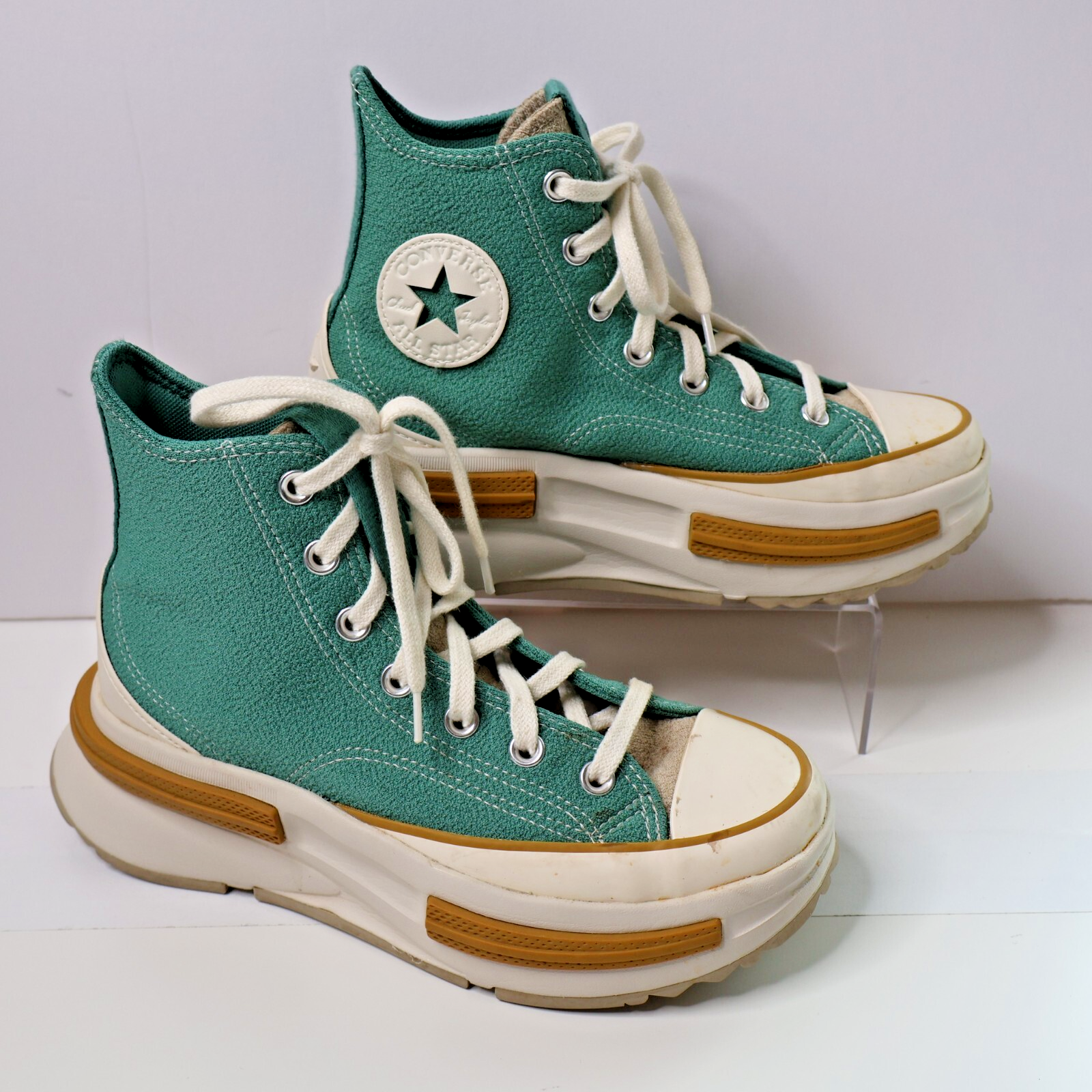 SAOLA Scarpe Converse Run Star Legacy CX platform teal donna 6 5 suola alta con strappo *