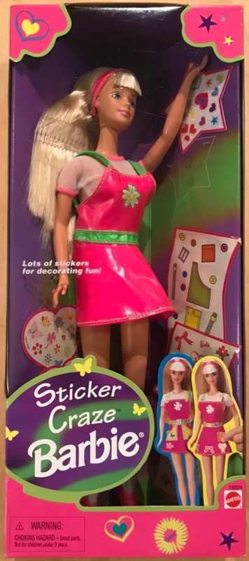 1997 Sticker Craze Barbie Mattel 19224 Never Removed From Box