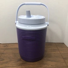 Genuine Rubbermaid Plastic 1 Gallon Outdoor Water Jug Cooler *RARE PURPLE* 156A