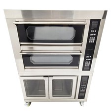 220V Commercial Pizza Oven Baking Oven With Bread Fermentation Box 3PH