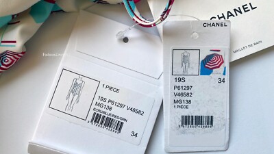 NEW GORGEOUS CHANEL ECRU RED BLUE 19P SWIMSUIT BODYSUIT