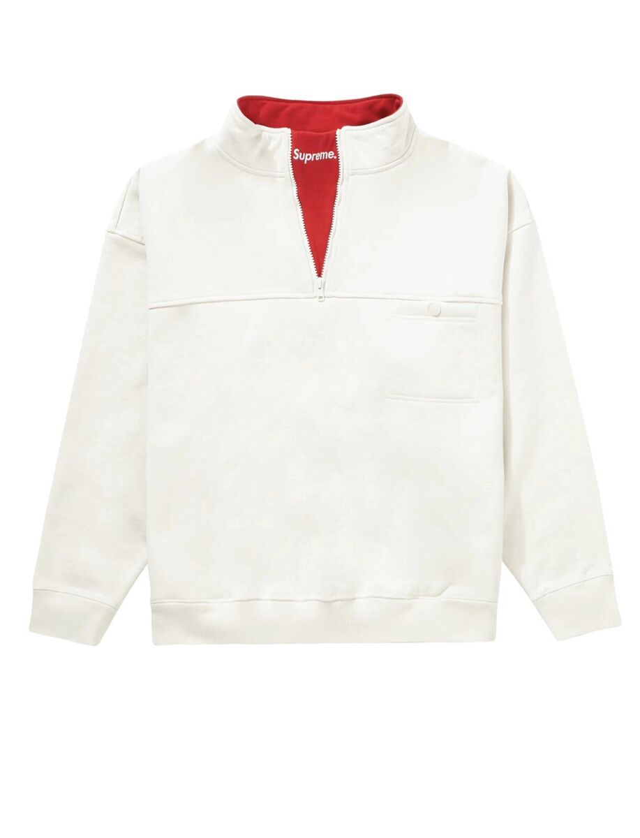 SUPREME Washed Half Zip Pullover FW22 SZ Medium Brand New SUPREME Washed Half Zip Pullover FW22 SZ Medium Brand New