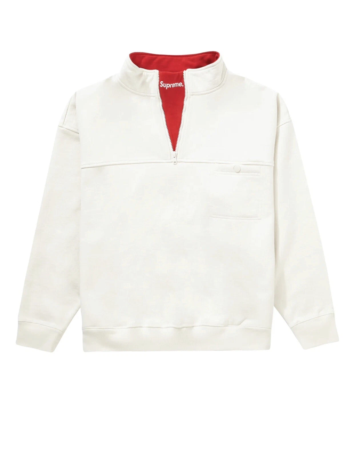 Pull demi zip lavé SUPREME FW22 TAILLE XLARGE pierre neuve