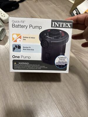 Intex Quick Fill Battery Pump Indoor Outdoor Inflates Deflates Easy Fit Electric