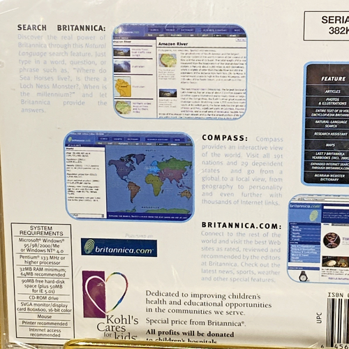 Encyclopedia Britannica 2001 New Vintage Software for Windows CD-ROM - Afbeelding 4 van 5