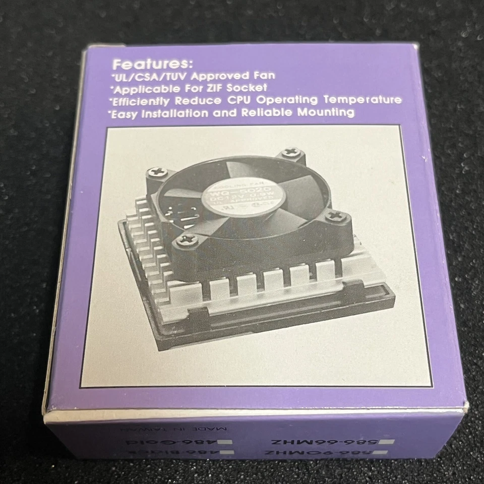 Pentium 586 Socket 5 CPU Fan w/ Aluminum Heat Sink Molex 4 PIN Connector NEW - Image 3 of 4