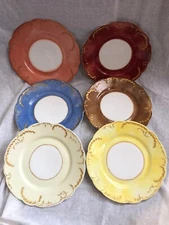 HAVILAND H&Co Limoges 6 Desert Plates Antique 1888-96 Elegant