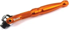 Titan Tools 11322 1/4 in. Aluminum Swivel Head Micro Ratchet, Orange