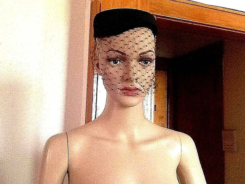 Lindo chapéu vintage marinho caixa de pílulas RV $250 - Imagem 4 de 4