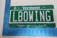 Vermont VT License Plate Tag Vanity Elbowing Elbow Arm LBOWING