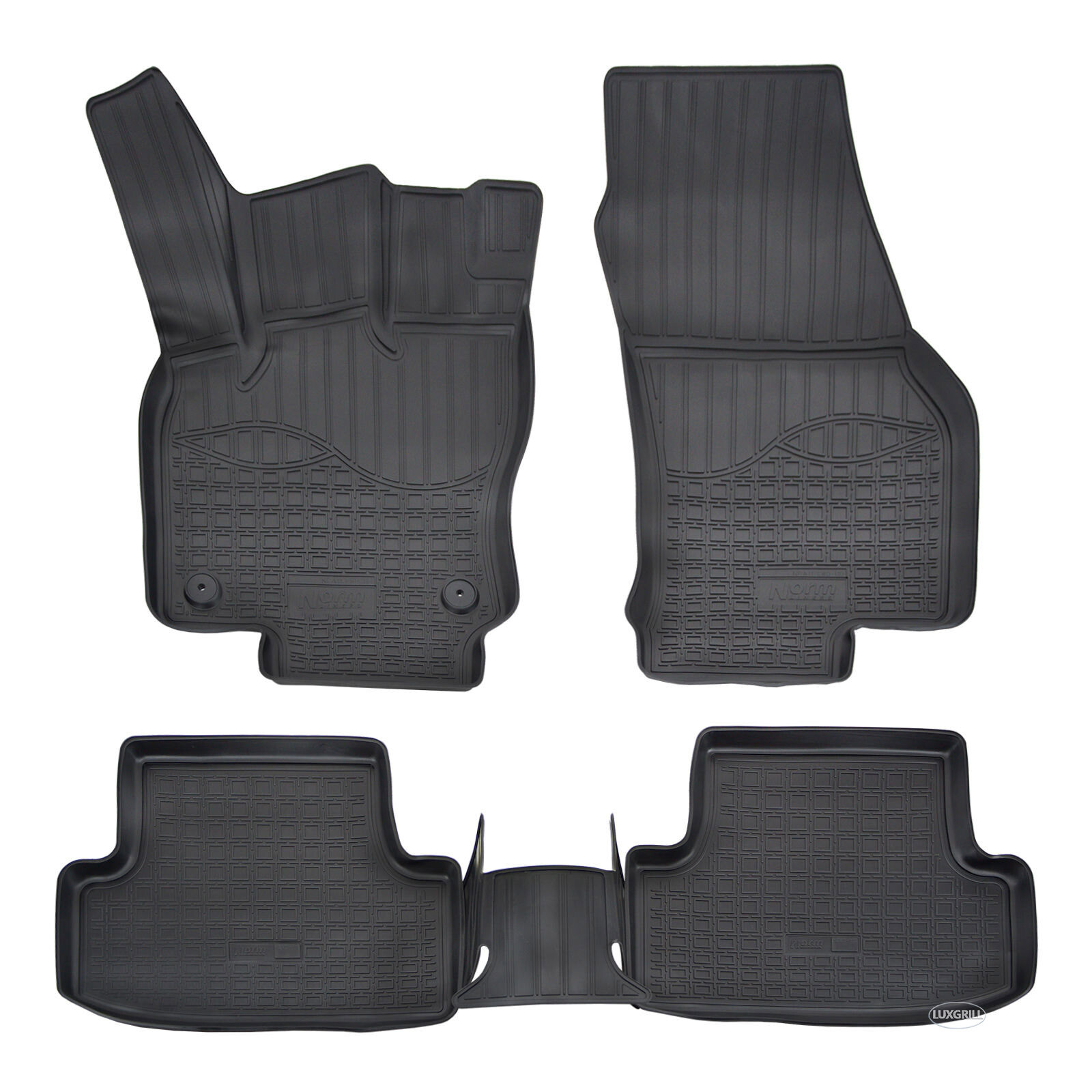 Tapis de sol caoutchouc 3D noir sur mesure pour SUV Seat Ateca dès 2016