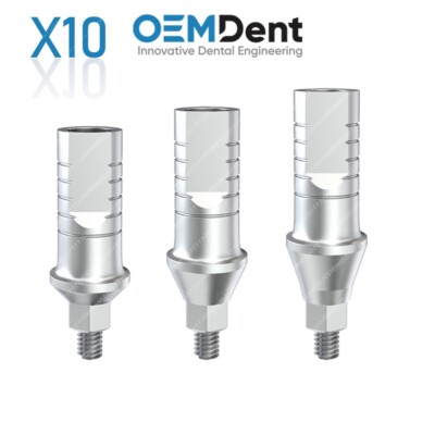 x10  Straight Shoulder Abutment Conical Connection NP Nobel Active ️ Compatible