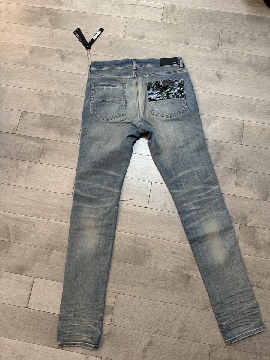 AMIRI Hawaiian Star Art Patch Skinny Jeans Size 33 NWT | eBay