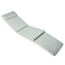 DIVERO Liegenauflage Deckchair Steamer Liegestuhl-Auflage Polster grau hellgrau