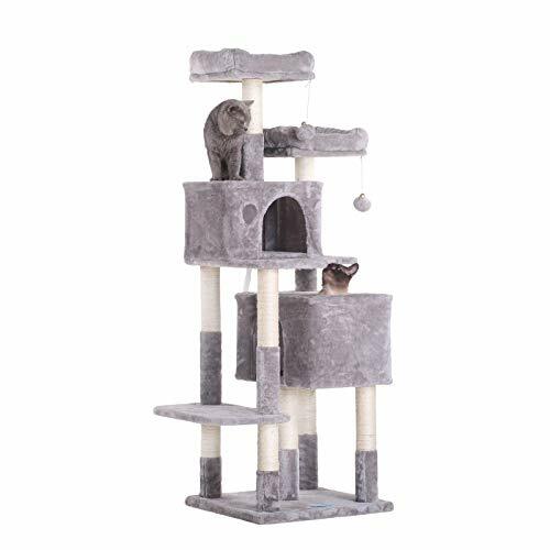 Hey Bro 60 Inches Large Multi Level Cat Tree Condo Furniture With Light Gray For Sale Online Ebay