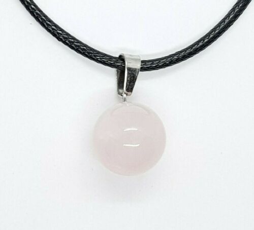 Globe Round Quartz Pendant Chakra Crystal Healing Stone Pendant Anxiety Necklace - Picture 43 of 125