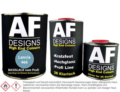 Autolack für Lancia 466 Blu Nave/Blu Chiaro 1,25L Klarlack Set