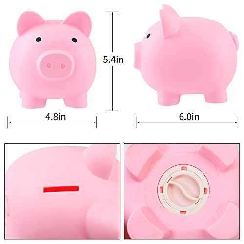 Unbreakable Piggy Bank Shatterproof Coin Money Saving Bank for