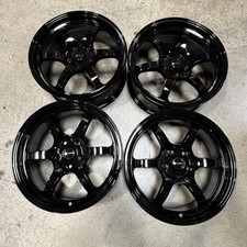 Used 17x7.5 Vors LT61 5x114.3 35 73.1 All Black Wheels set-4