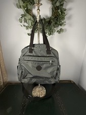 Kipling Alanna Black And White With Strap Diaper Bag Travel Bag Weekender