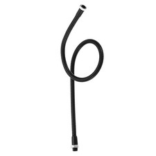 19.7" Universal Gooseneck Hose M10 to M8 Fine Metal Flexible Arm Black 8mm Dia.