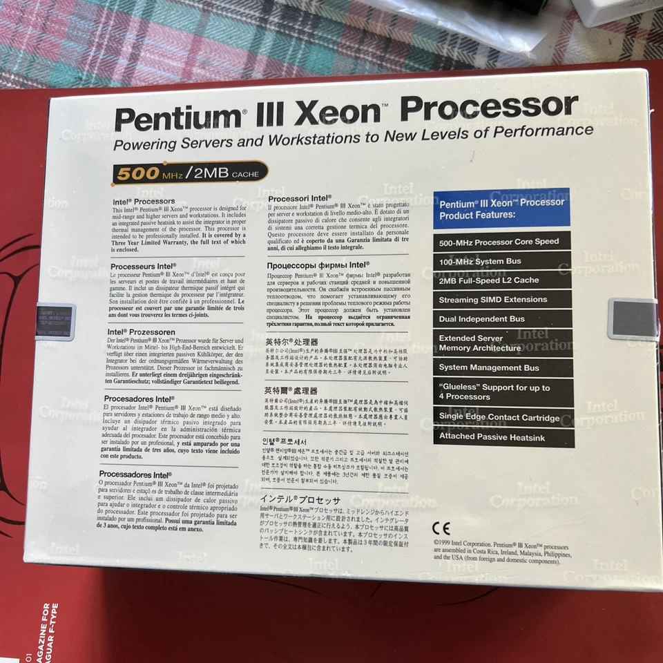 Intel Pentium III Xeon Processor 500MHz 2MB Large L2 Cache New/Sealed/Boxed - Image 2 of 2