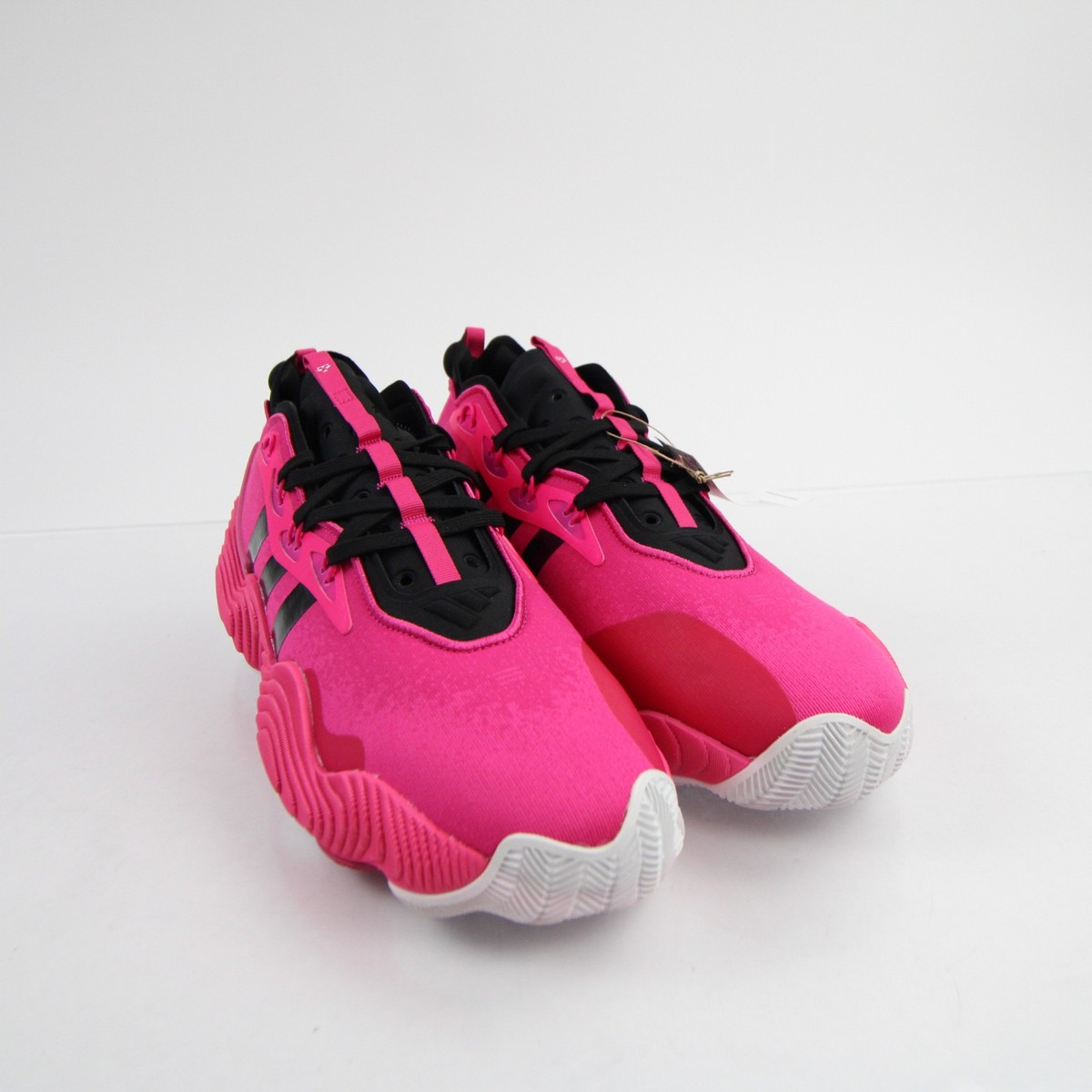 Shock Pink Mens Black Yung 1s Adidas Trae Young Basketball Shoe