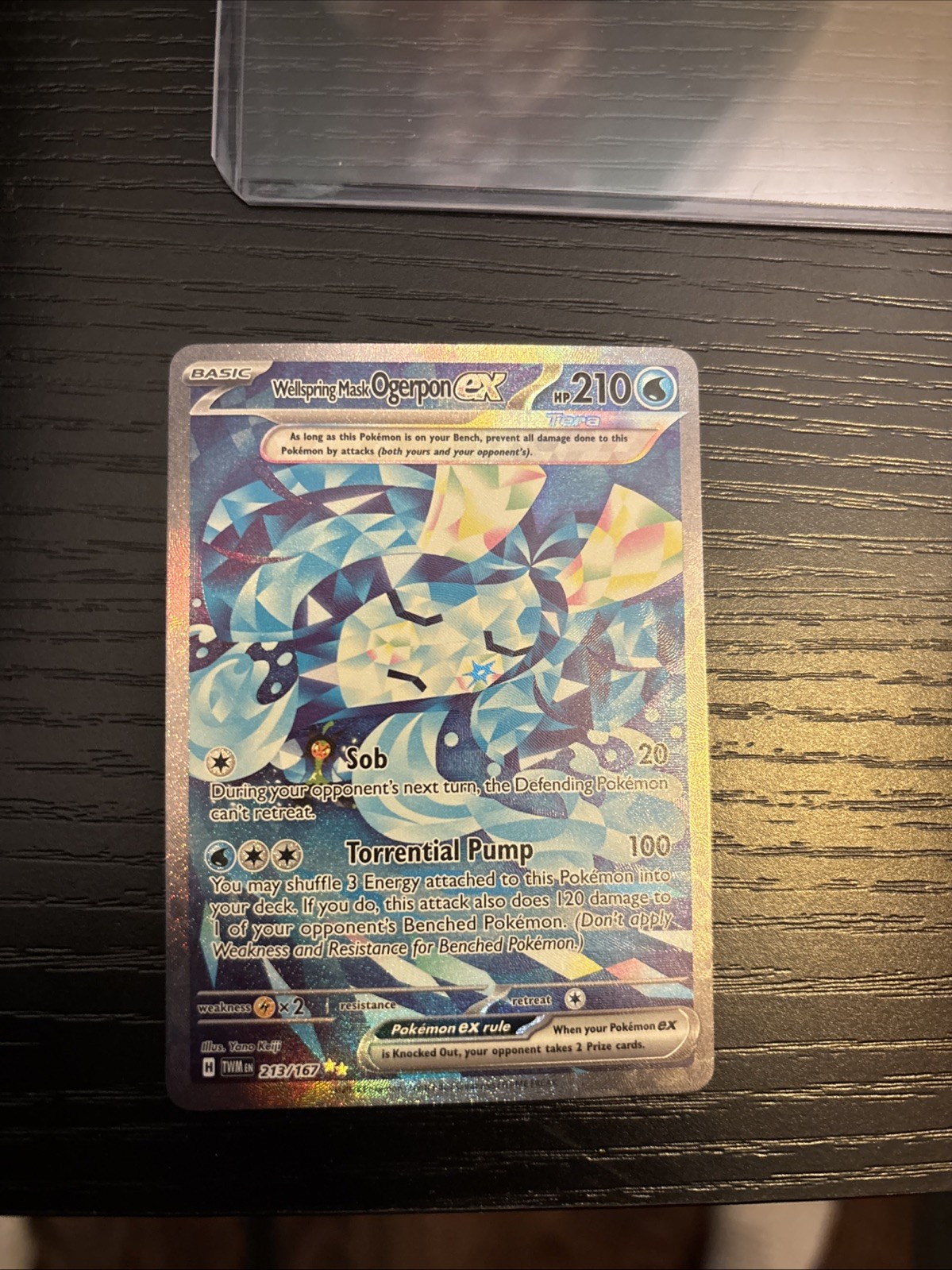 Pokémon Twilight Masquerade Wellspring Mask Ogerpon EX SIR 213/167 NM