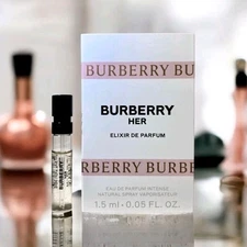 Burberry Her Elixir de Parfum EDP Intense Sample Spray .05oz, 1.5ml New in Card