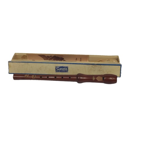 Vintage Sonata Musical￼Recorder Wood Made In Germany Dark Brown 12”