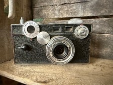 Vintage Argus C3 Rangefinder Film Camera-Cintar 50mm Lens-Leather Case-Brick