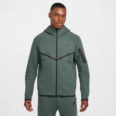 NIKE TECH FLEECE FULL ZIP HOODIE VINTAGE GREEN SIZE XS NEW W/TAGS (HV0949-338)