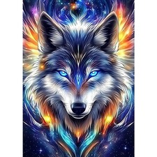 MXJSUA DIY Wolf Diamond Painting Kits for Adults, 12  16 Inch, multicolor