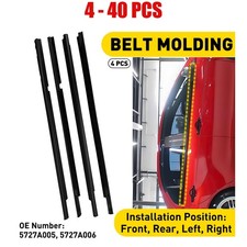 4-40x Front Rear Door Window Seal Belt Molding Fit 2008-2017 Mitsubishi Lancer