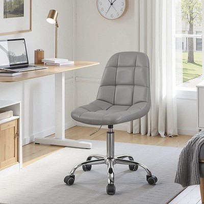 VECELO Height Adjustable Business Task Chair - Comfortable Padded Faux Leathe...