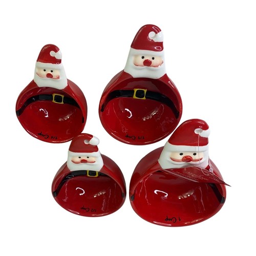 Verschachtelte Keramik Weihnachten Messbecher Weihnachtsmann 4er Set PFEFFERMINZGASSE ASHLAND - Bild 3 von 8